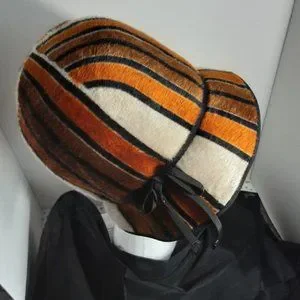 Vintage Yves Saint Laurent Hat Felted Fur Striped Bucket Hat Stripe Tagged RARE Help identifying a vintage YSL hat? : r/VintageFashion main image 4